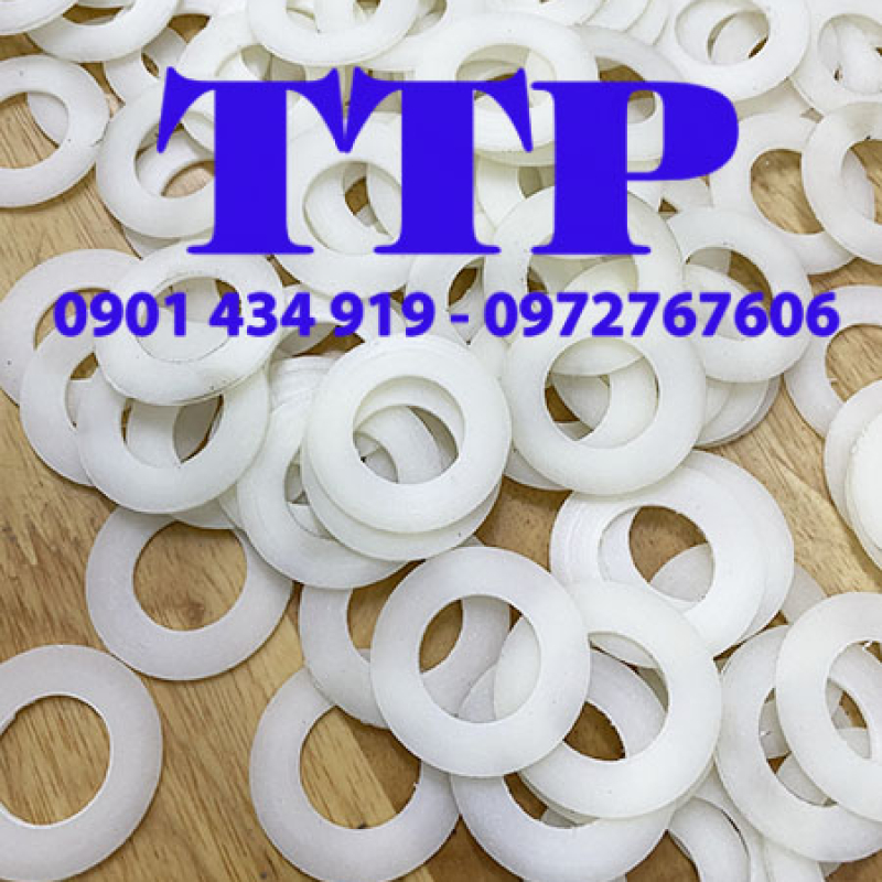 Vòng đệm nhựa PE trắng